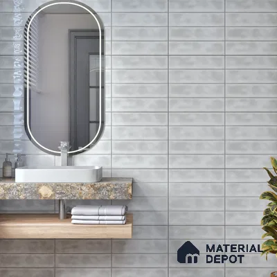 Faux Subway  Tile TL 07256 D Sintra 1011 1 ft x 1 ft Ceramic Glossy Finish - 9 mm  | 2 mm Spacer is Mandatory | Please Expect a Slight Variation of Pattern (Sample)